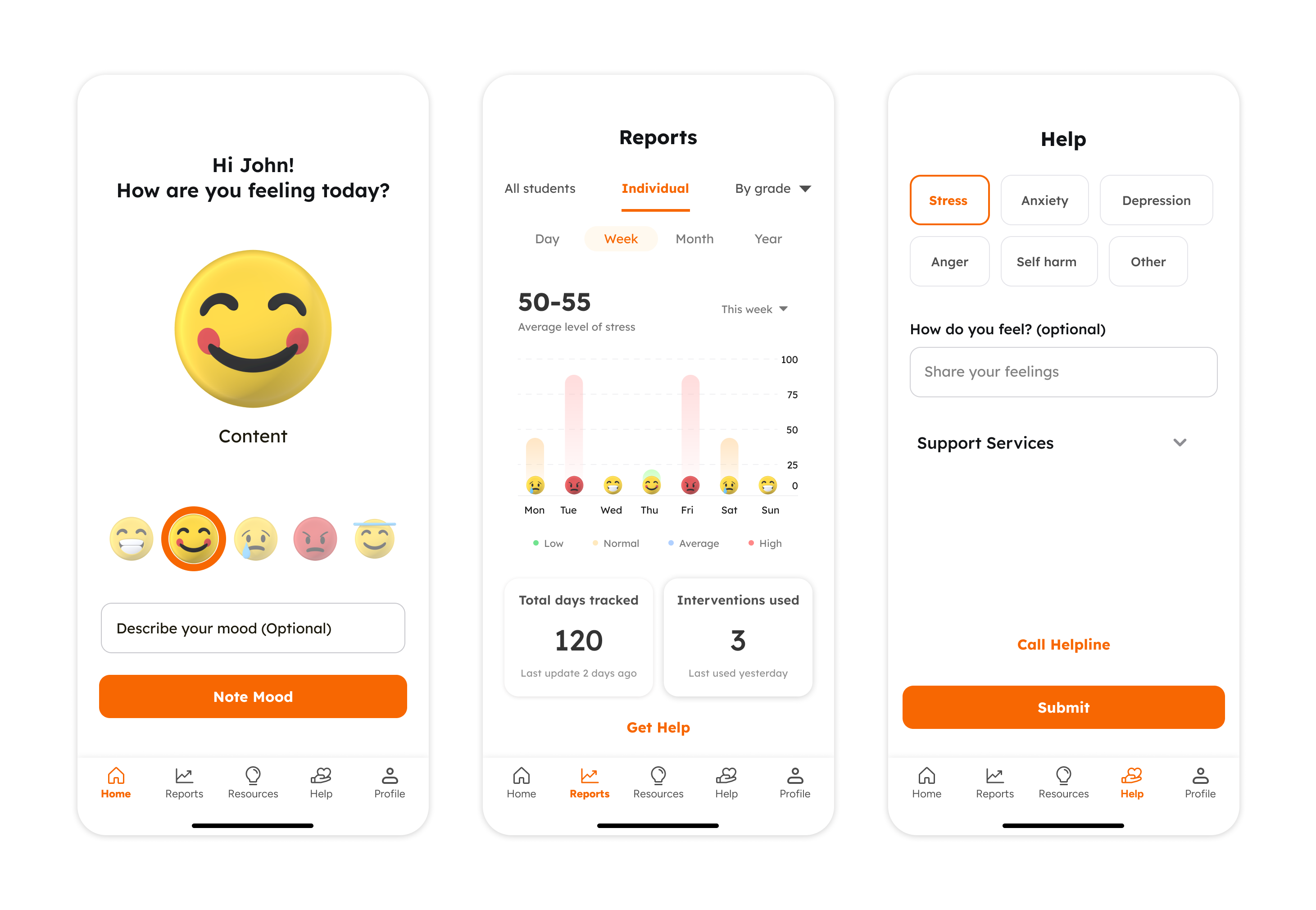 Redesigned Screens